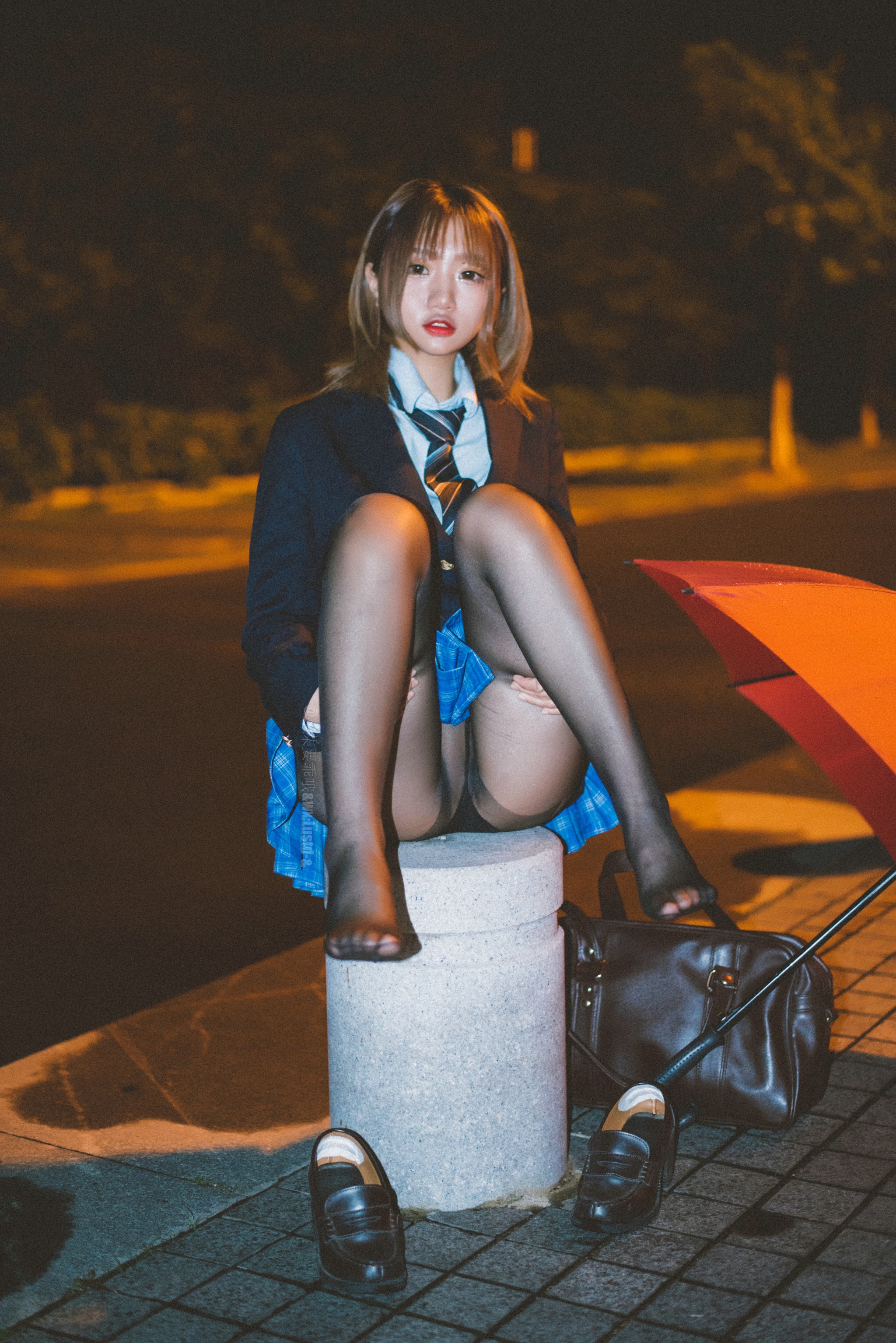 图片[1]-柒柒要乖哦 – NO.014 深夜公园JK[35P]-XikXak